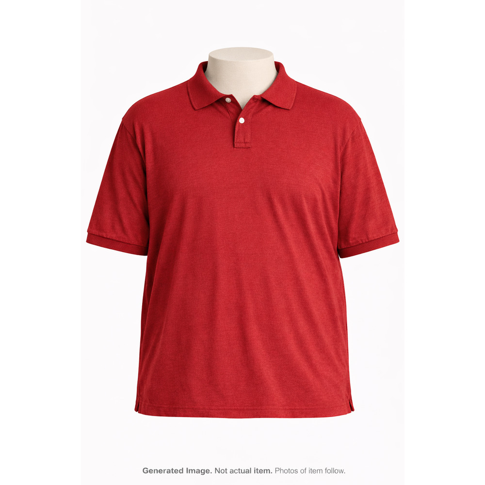 Scandia Woods Red Cotton Polo Shirt Classic Casual Golf Weekend Mens 6XL Big